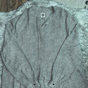 NWOT Anne Klein Women’s Tunic. Sz Xl Black Dotted Chiffon Party Career